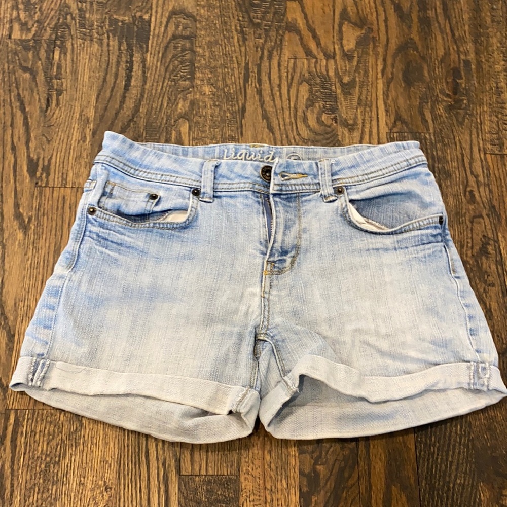 High waisted jean shorts